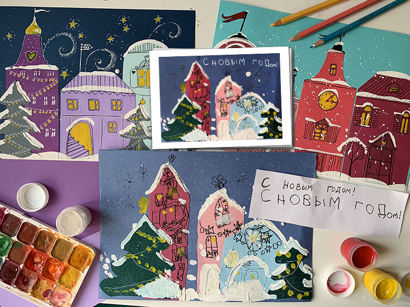 Рисунки юных нижегородок попадут на коллекционные новогодние открытки